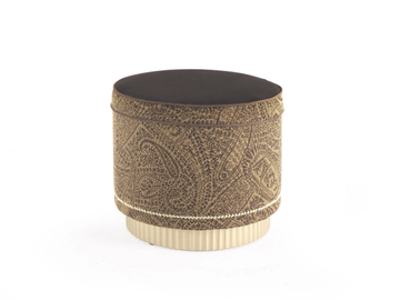 MERIAM - Upholstered round nabuk pouf by ETRO Home Interiors - view 2